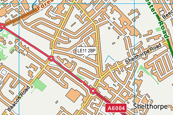 LE11 2BP map - OS VectorMap District (Ordnance Survey)
