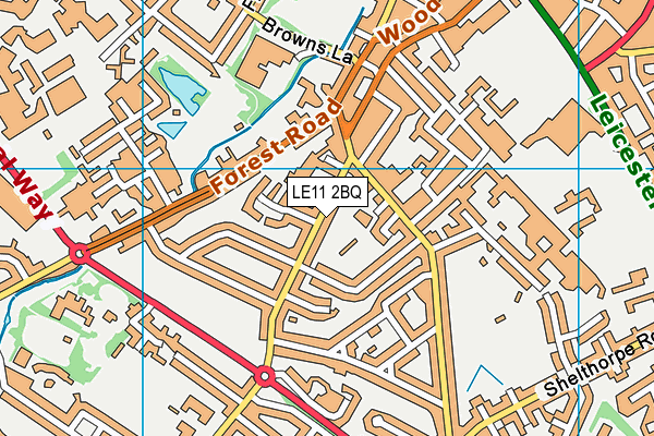 LE11 2BQ map - OS VectorMap District (Ordnance Survey)