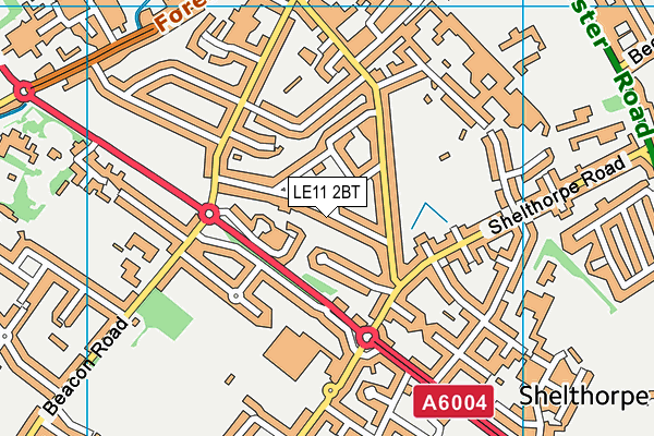 LE11 2BT map - OS VectorMap District (Ordnance Survey)