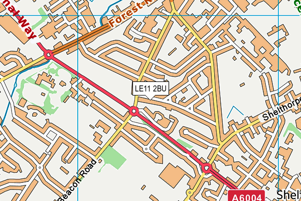 LE11 2BU map - OS VectorMap District (Ordnance Survey)