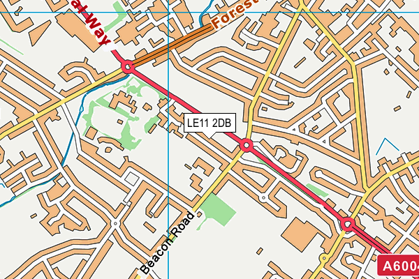 LE11 2DB map - OS VectorMap District (Ordnance Survey)
