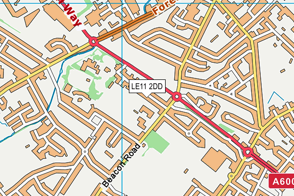 LE11 2DD map - OS VectorMap District (Ordnance Survey)