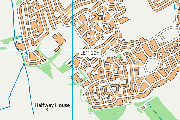 LE11 2DH map - OS VectorMap District (Ordnance Survey)