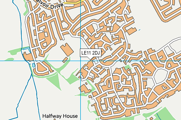 LE11 2DJ map - OS VectorMap District (Ordnance Survey)