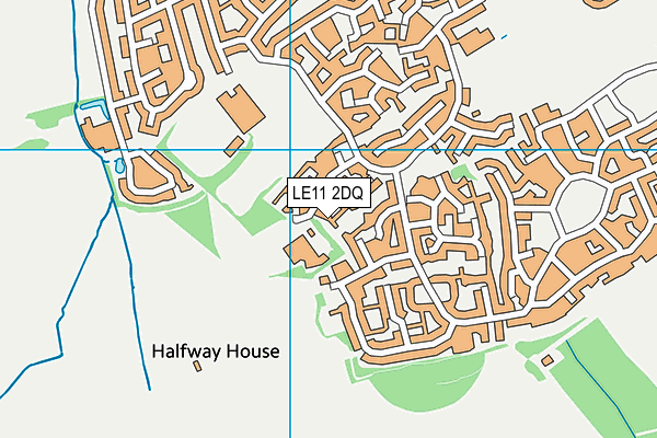 LE11 2DQ map - OS VectorMap District (Ordnance Survey)