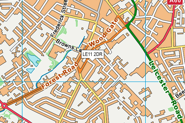LE11 2DR map - OS VectorMap District (Ordnance Survey)
