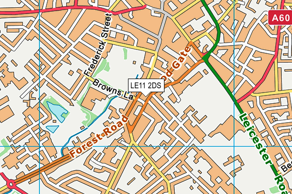 LE11 2DS map - OS VectorMap District (Ordnance Survey)