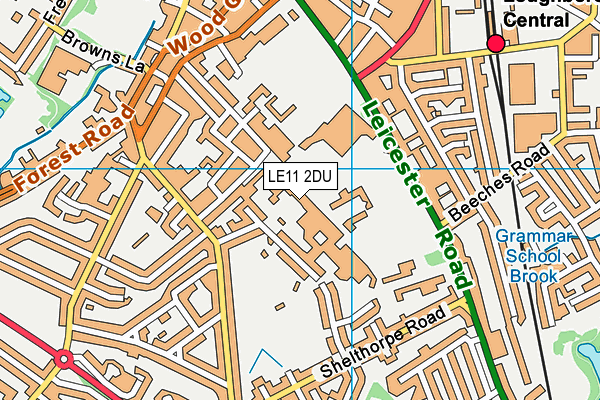 Loughborough High School map (LE11 2DU) - OS VectorMap District (Ordnance Survey)