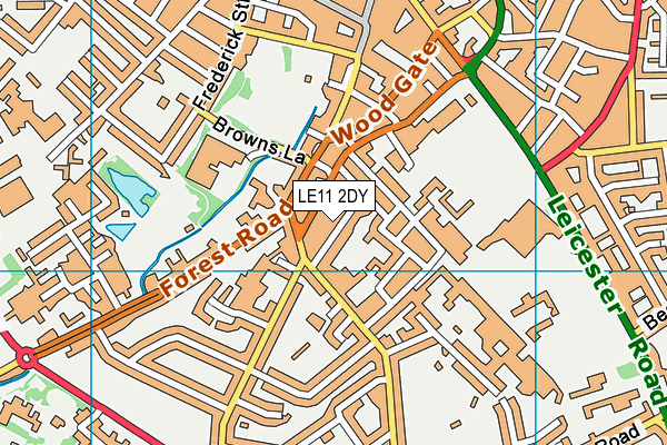 LE11 2DY map - OS VectorMap District (Ordnance Survey)