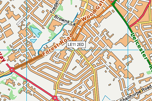 LE11 2ED map - OS VectorMap District (Ordnance Survey)