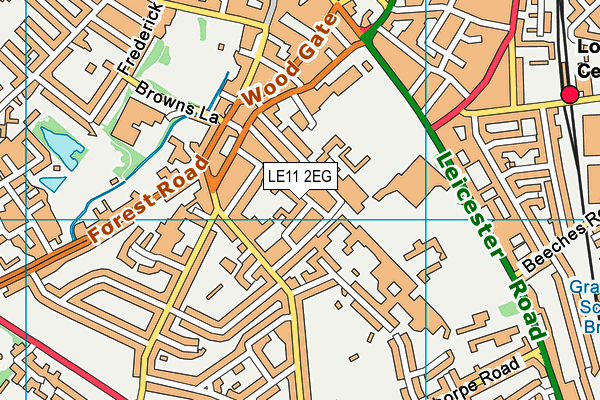 LE11 2EG map - OS VectorMap District (Ordnance Survey)