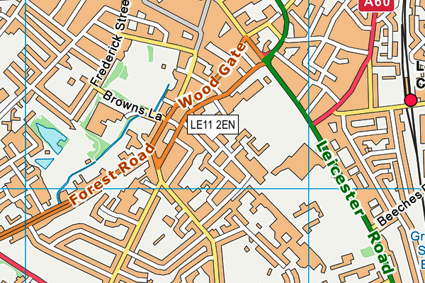 LE11 2EN map - OS VectorMap District (Ordnance Survey)