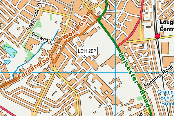 LE11 2EP map - OS VectorMap District (Ordnance Survey)