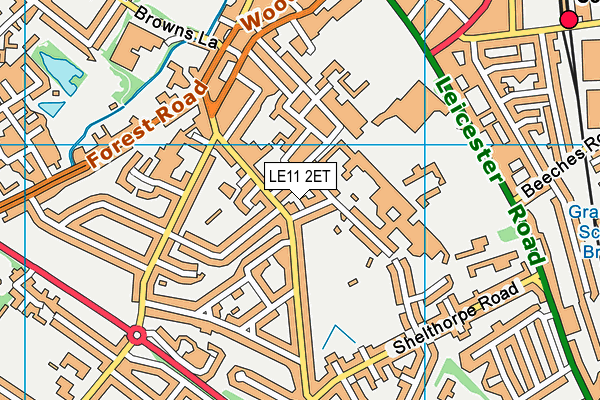 LE11 2ET map - OS VectorMap District (Ordnance Survey)
