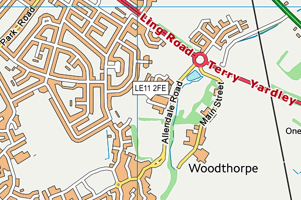 LE11 2FE map - OS VectorMap District (Ordnance Survey)