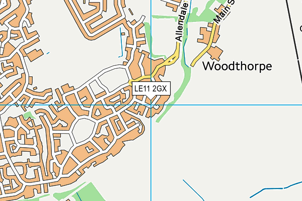 LE11 2GX map - OS VectorMap District (Ordnance Survey)