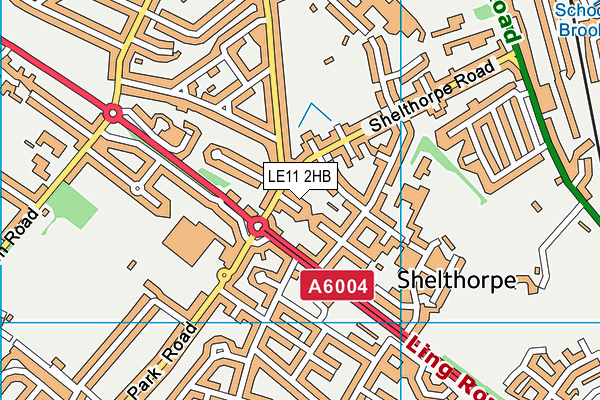 LE11 2HB map - OS VectorMap District (Ordnance Survey)