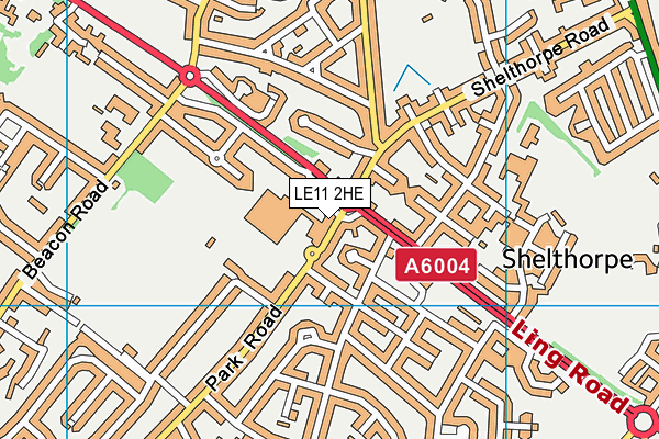 LE11 2HE map - OS VectorMap District (Ordnance Survey)