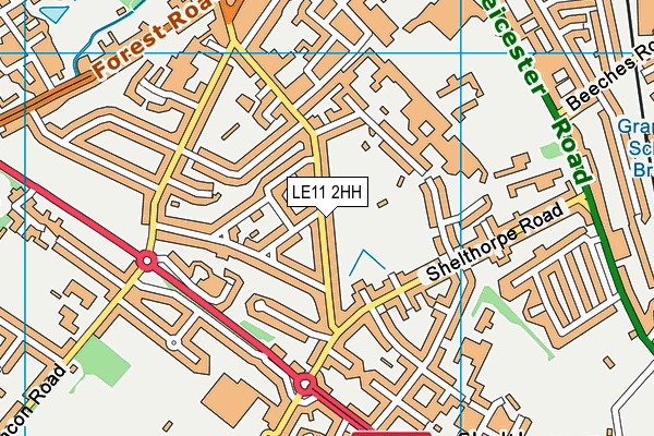 Bowling Green Way map (LE11 2HH) - OS VectorMap District (Ordnance Survey)