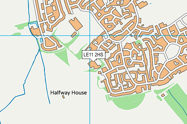 LE11 2HS map - OS VectorMap District (Ordnance Survey)