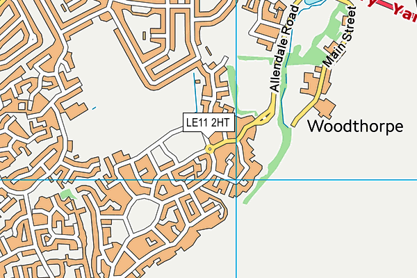 LE11 2HT map - OS VectorMap District (Ordnance Survey)