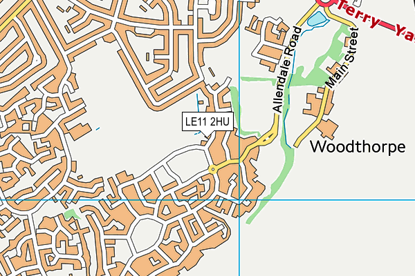 LE11 2HU map - OS VectorMap District (Ordnance Survey)