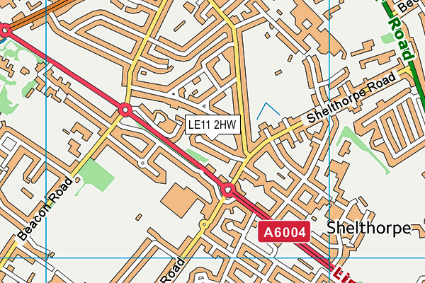 LE11 2HW map - OS VectorMap District (Ordnance Survey)