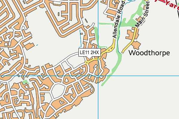 LE11 2HX map - OS VectorMap District (Ordnance Survey)