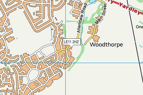 LE11 2HZ map - OS VectorMap District (Ordnance Survey)