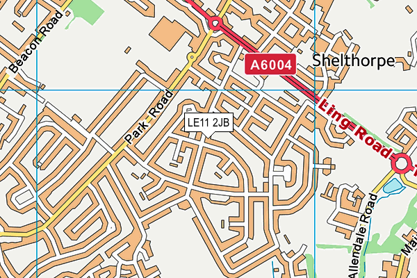 LE11 2JB map - OS VectorMap District (Ordnance Survey)