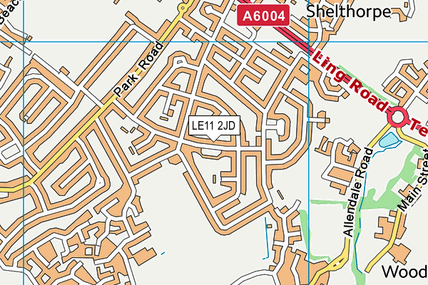 LE11 2JD map - OS VectorMap District (Ordnance Survey)