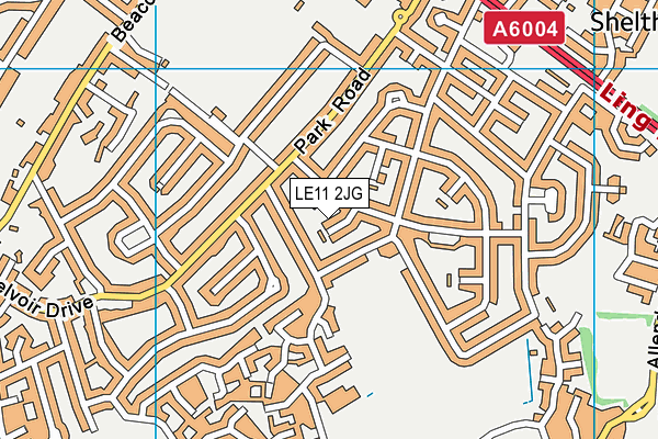LE11 2JG map - OS VectorMap District (Ordnance Survey)