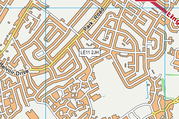 LE11 2JH map - OS VectorMap District (Ordnance Survey)