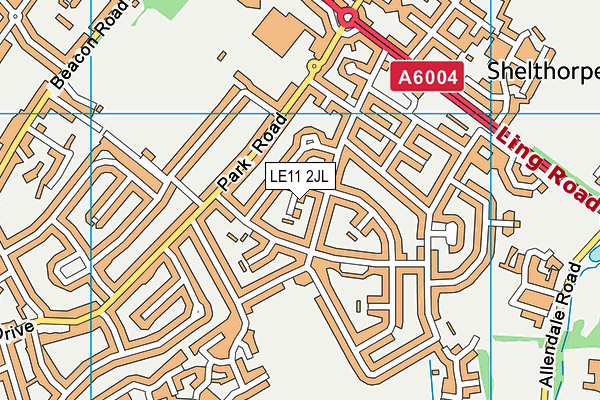 LE11 2JL map - OS VectorMap District (Ordnance Survey)