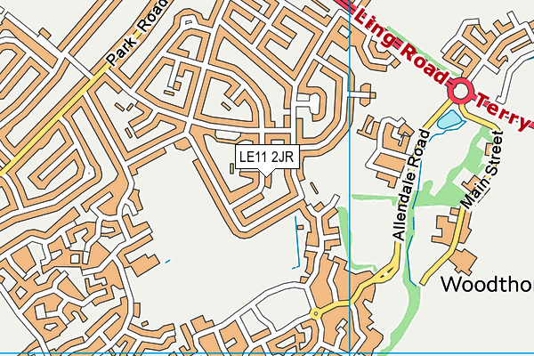 LE11 2JR map - OS VectorMap District (Ordnance Survey)