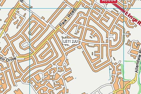 LE11 2JU map - OS VectorMap District (Ordnance Survey)