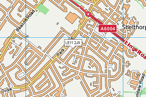 LE11 2JX map - OS VectorMap District (Ordnance Survey)