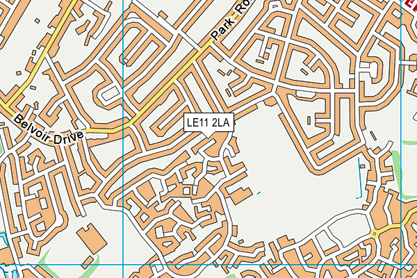 LE11 2LA map - OS VectorMap District (Ordnance Survey)