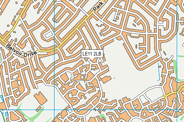 LE11 2LB map - OS VectorMap District (Ordnance Survey)