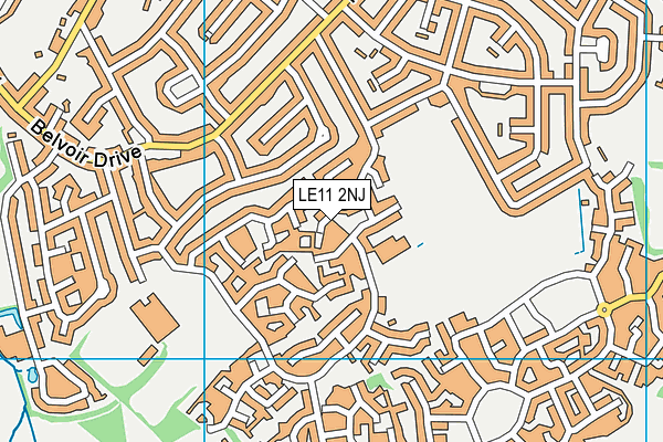 LE11 2NJ map - OS VectorMap District (Ordnance Survey)