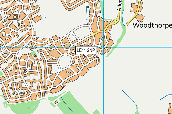 LE11 2NP map - OS VectorMap District (Ordnance Survey)