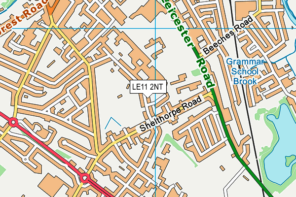 LE11 2NT map - OS VectorMap District (Ordnance Survey)