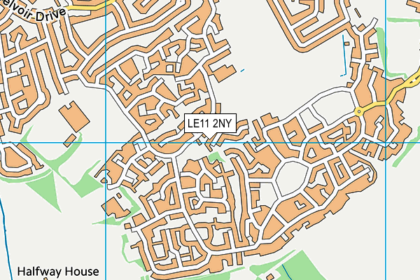 LE11 2NY map - OS VectorMap District (Ordnance Survey)