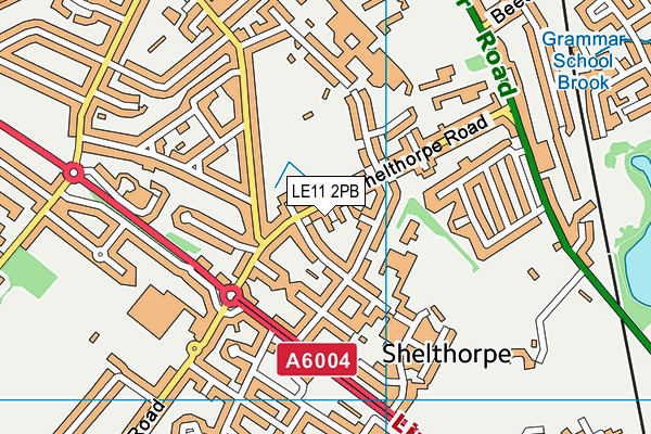 LE11 2PB map - OS VectorMap District (Ordnance Survey)