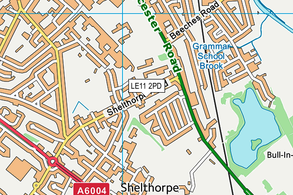 LE11 2PD map - OS VectorMap District (Ordnance Survey)