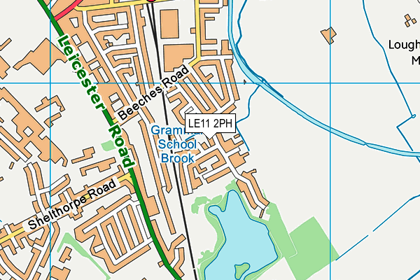 LE11 2PH map - OS VectorMap District (Ordnance Survey)
