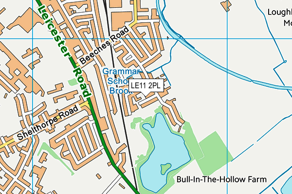 LE11 2PL map - OS VectorMap District (Ordnance Survey)