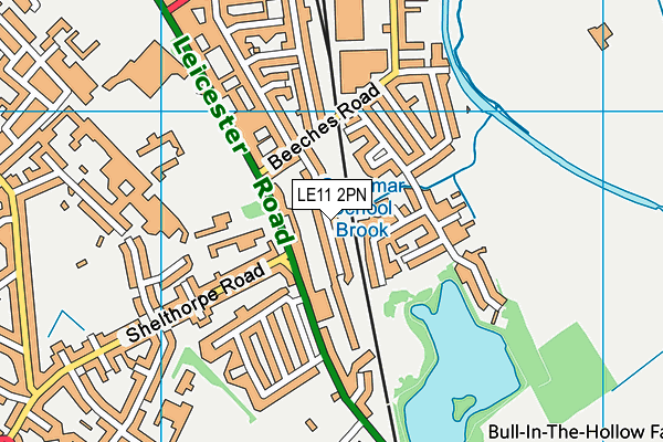 LE11 2PN map - OS VectorMap District (Ordnance Survey)