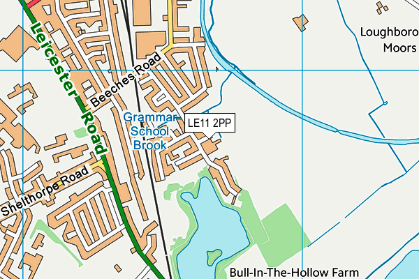 LE11 2PP map - OS VectorMap District (Ordnance Survey)