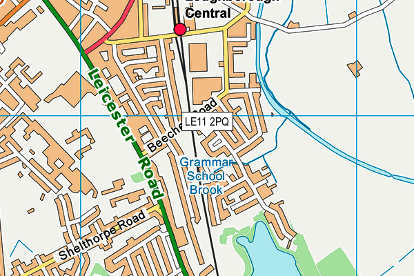LE11 2PQ map - OS VectorMap District (Ordnance Survey)